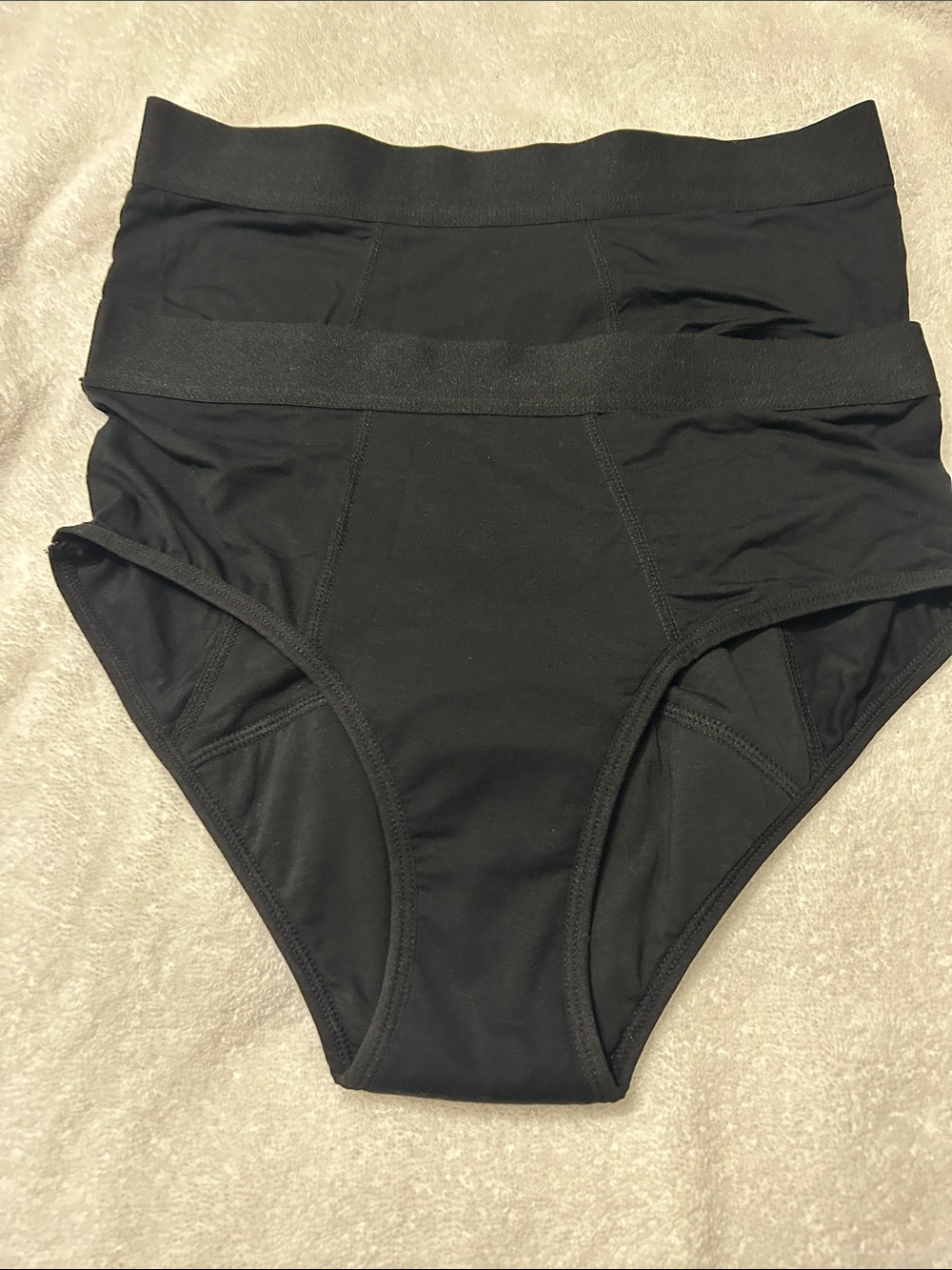 2 Rhonda Shear High-Waist Black Period Shaping Briefs